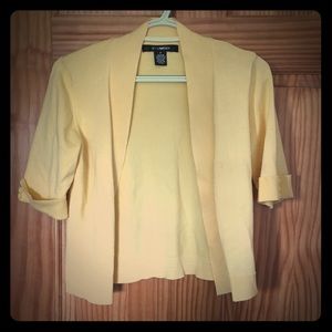 Yellow cardigan